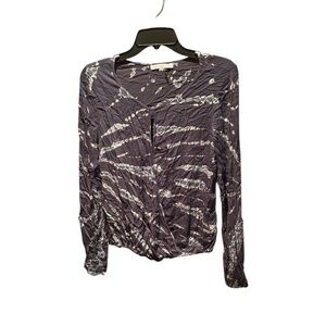 Young Fabulous & Broke Wrap Top in Blue Small